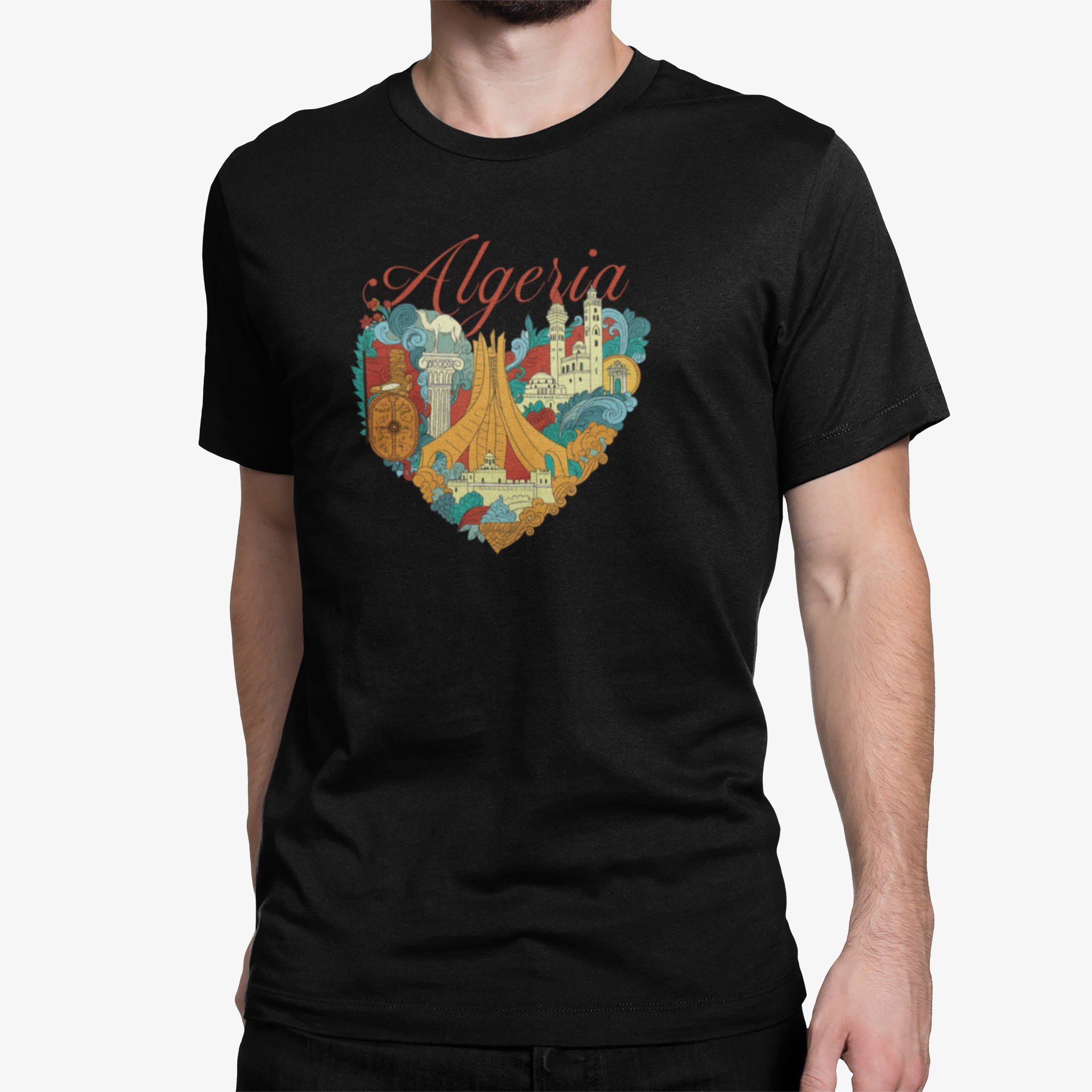 T-Shirt hommes - Coeur Algéria